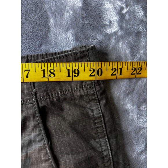 Roundtree & Yorke Mens Washed Utility Cargo Shorts Camo Ripstop Grey Black 40 - Picture 10 of 13